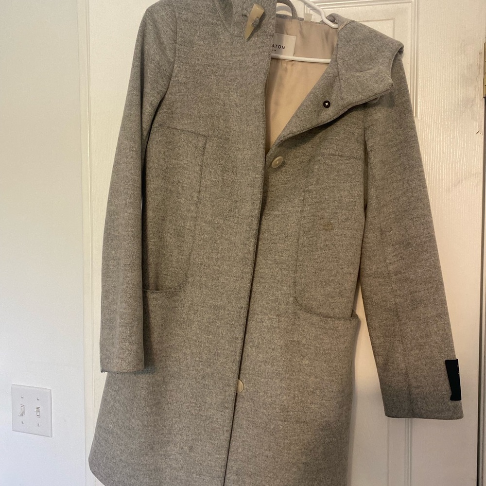 Babaton Grey Wool Coat